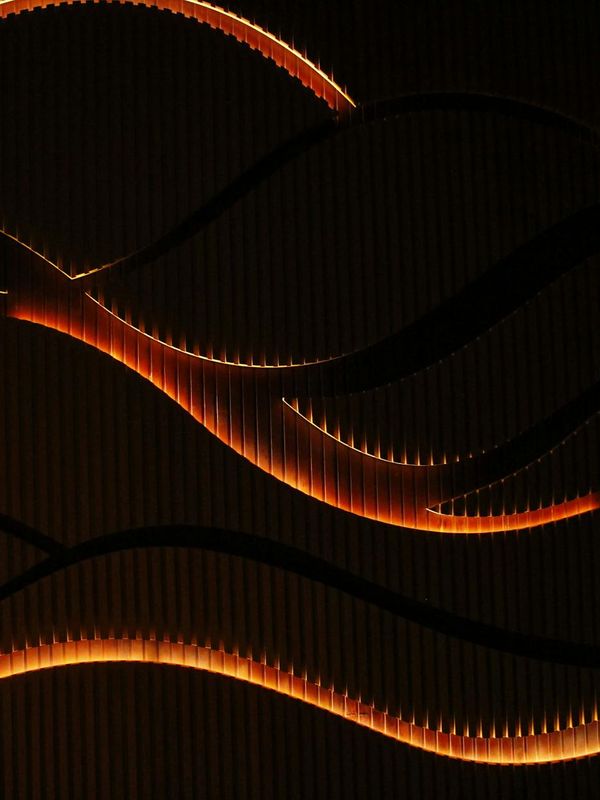 Minimalist nature flow pattern with glowing organic edges